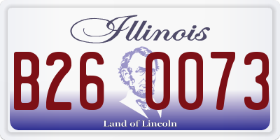 IL license plate B260073