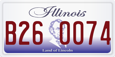 IL license plate B260074