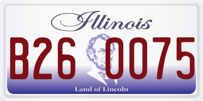 IL license plate B260075