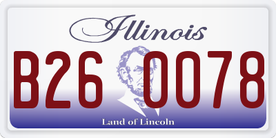 IL license plate B260078