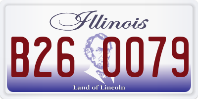IL license plate B260079