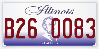 IL license plate B260083