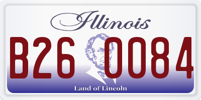 IL license plate B260084