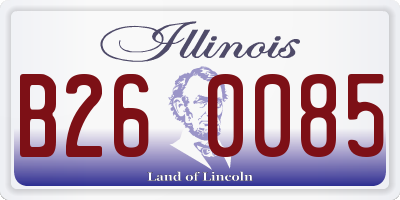 IL license plate B260085