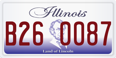 IL license plate B260087