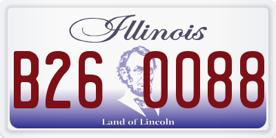 IL license plate B260088