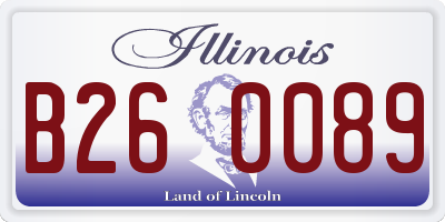 IL license plate B260089