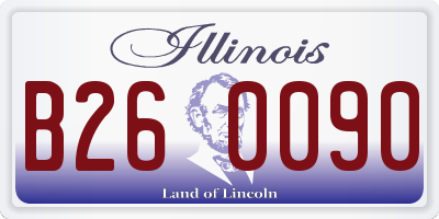 IL license plate B260090