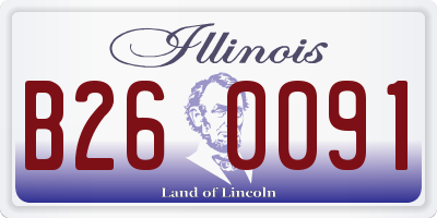 IL license plate B260091