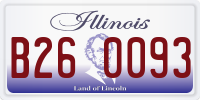 IL license plate B260093