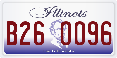 IL license plate B260096