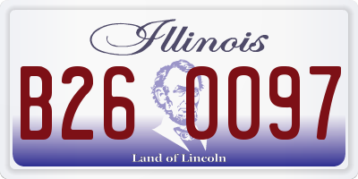 IL license plate B260097