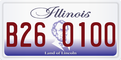 IL license plate B260100