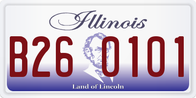 IL license plate B260101