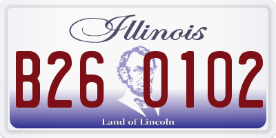 IL license plate B260102