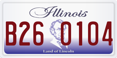 IL license plate B260104