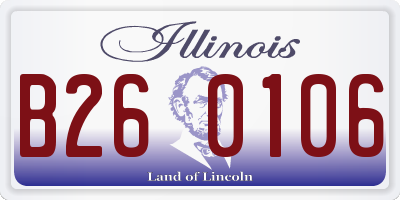 IL license plate B260106