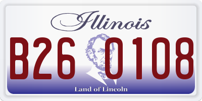 IL license plate B260108