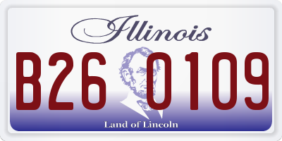 IL license plate B260109