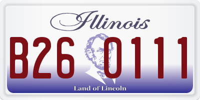 IL license plate B260111