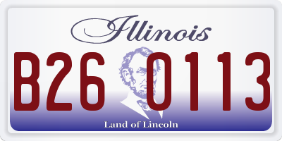 IL license plate B260113