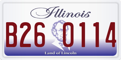 IL license plate B260114