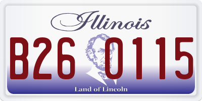 IL license plate B260115
