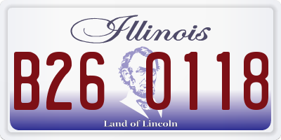 IL license plate B260118