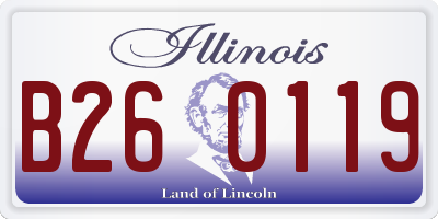 IL license plate B260119