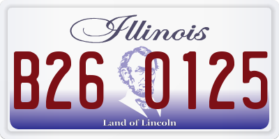 IL license plate B260125