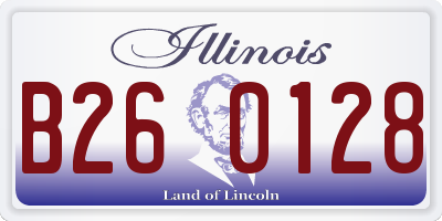 IL license plate B260128