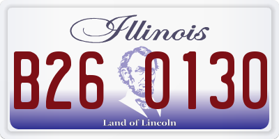 IL license plate B260130