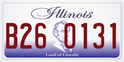 IL license plate B260131
