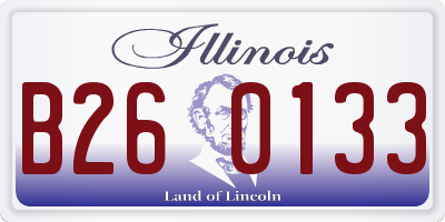 IL license plate B260133