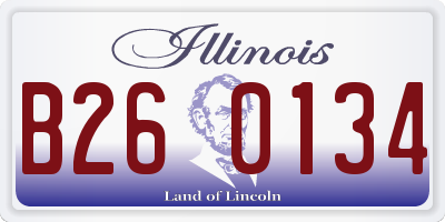 IL license plate B260134