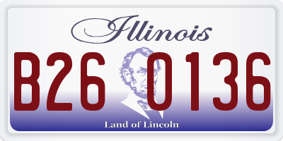 IL license plate B260136