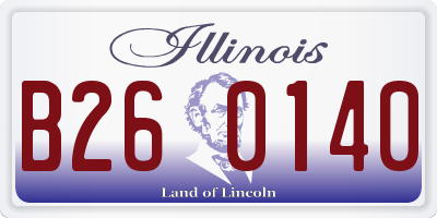 IL license plate B260140