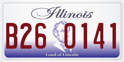 IL license plate B260141