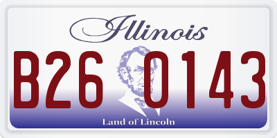 IL license plate B260143
