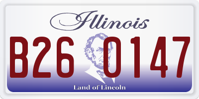 IL license plate B260147