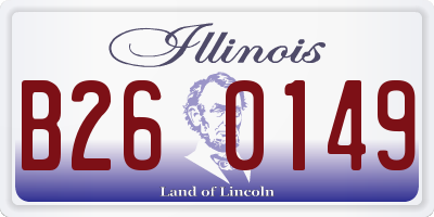 IL license plate B260149