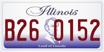 IL license plate B260152