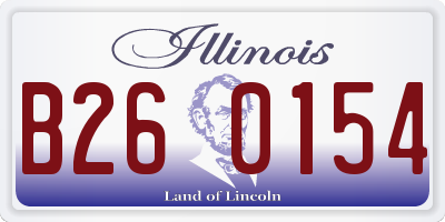 IL license plate B260154