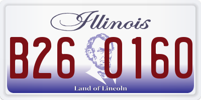 IL license plate B260160
