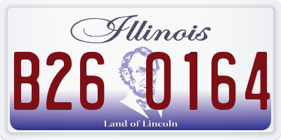 IL license plate B260164