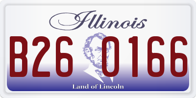 IL license plate B260166