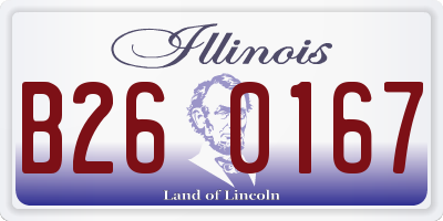 IL license plate B260167