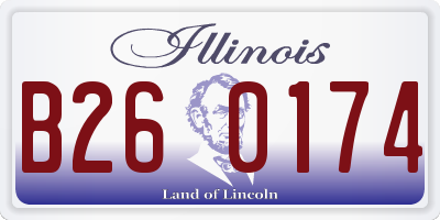 IL license plate B260174