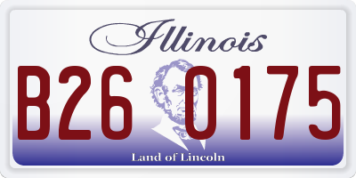 IL license plate B260175