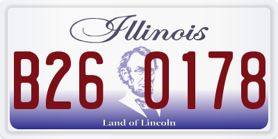 IL license plate B260178
